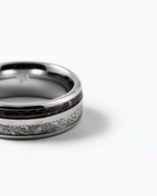Bruce & Co Men’s 8 mm Tungsten Carbide Band Ring with Black Carbon Fiber Inlay