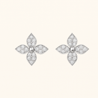 Bruce & Co Nicole – Four-Petal Crystal Stud Earrings