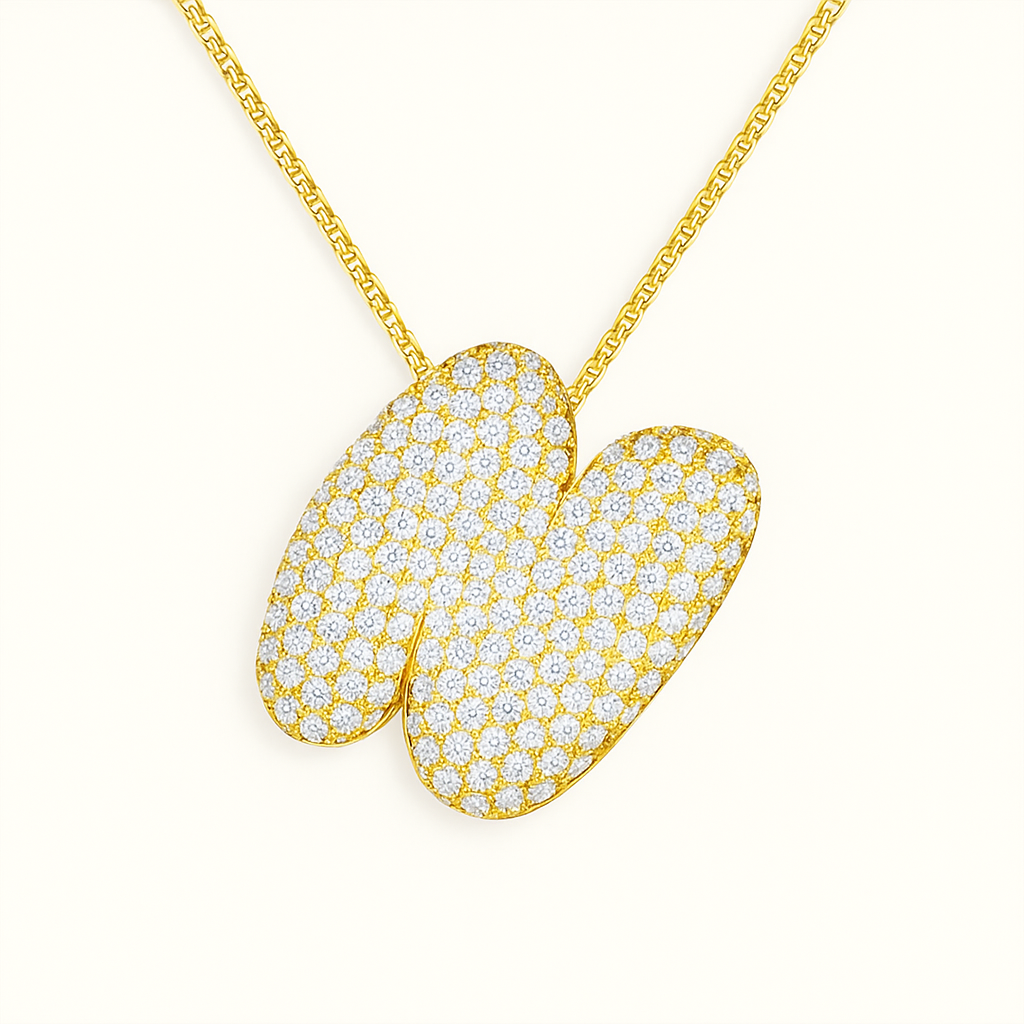 Bruce & Co Bubble Initial Crystal Necklace, A–Z, 18 in