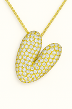 Bruce & Co Bubble Initial Crystal Necklace, A–Z, 18 in