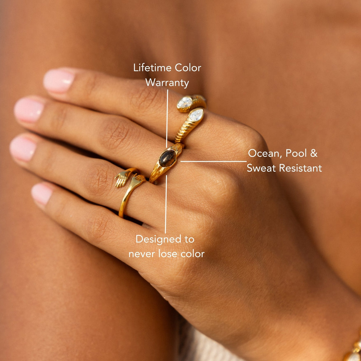 Bruce & Co Oval Tiger Eye Ring, Sculpted Steel Band