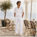 Elmere all-white resort set styled at a coastal cafe
