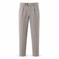 Elvaro men's herringbone pleated trousers – front studio