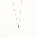 Bruce & Co Green Rectangular Stone Necklace, 6 × 4 mm