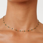 Bruce & Co Emerald Coast – Green Enamel Choker Necklace