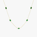 Bruce & Co Raja Ampat – Green Rectangular Station Necklace