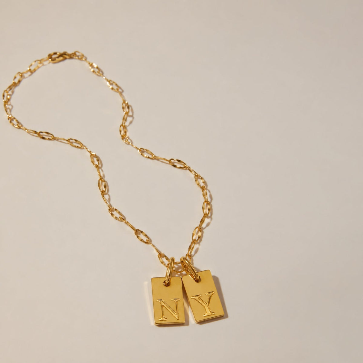 Bruce & Co Initial Tag Necklace