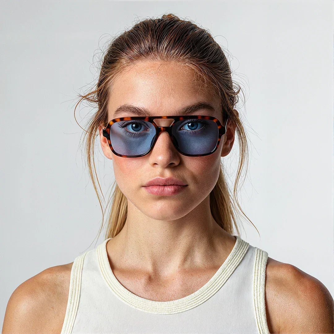 Polarized UV400 Square Navigator Sunglasses – MIAMI