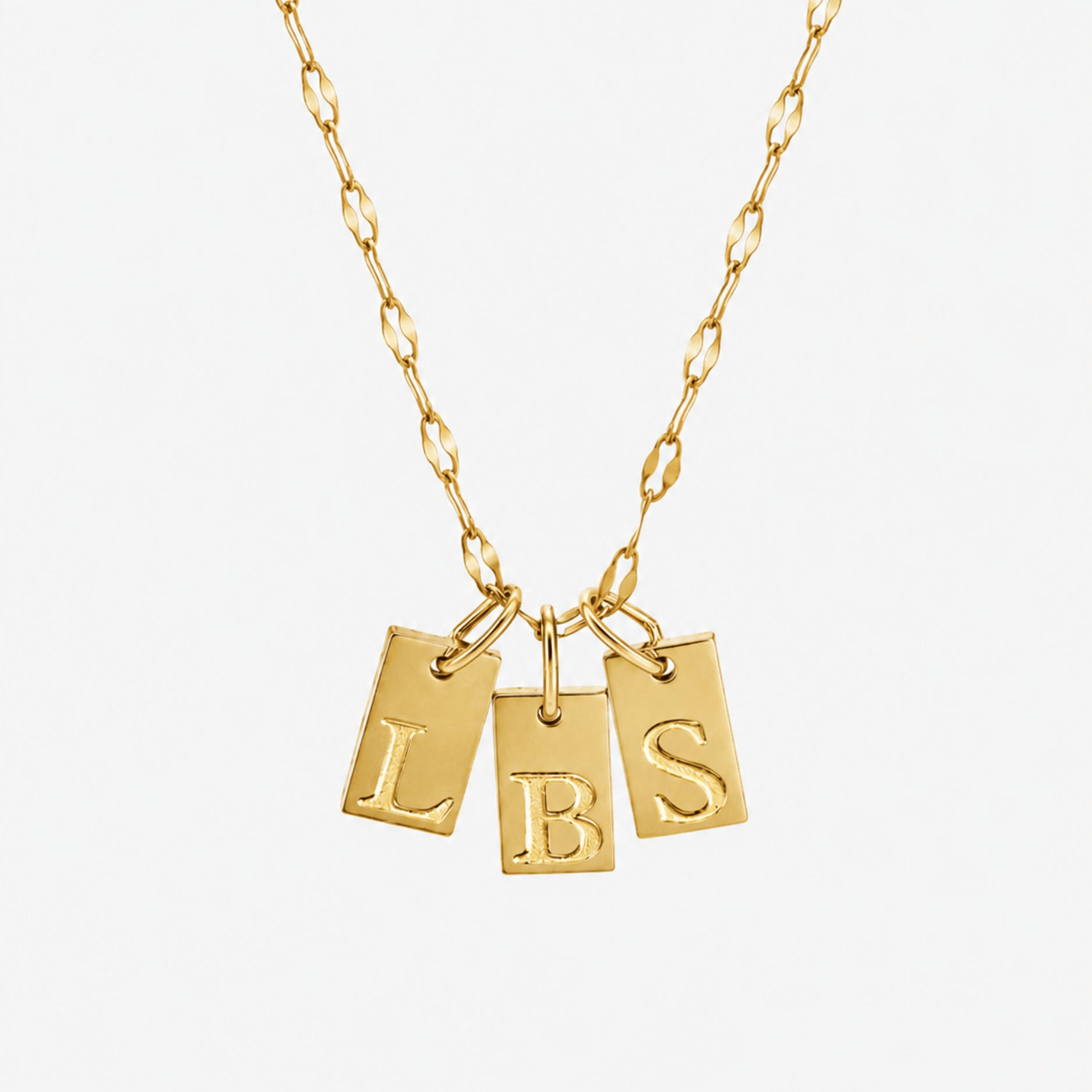 Bruce & Co Initial Tag Necklace