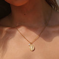 Bruce & Co Faith – Oval Devotional Medal and Pearl Necklace