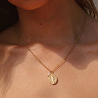 Bruce & Co Faith – Oval Devotional Medal and Pearl Necklace