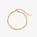 Bruce & Co Amalfi – Figaro Chain Anklet, 3 mm, Steel