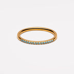 Fine Turquoise Stone Band Ring, 1.58 mm