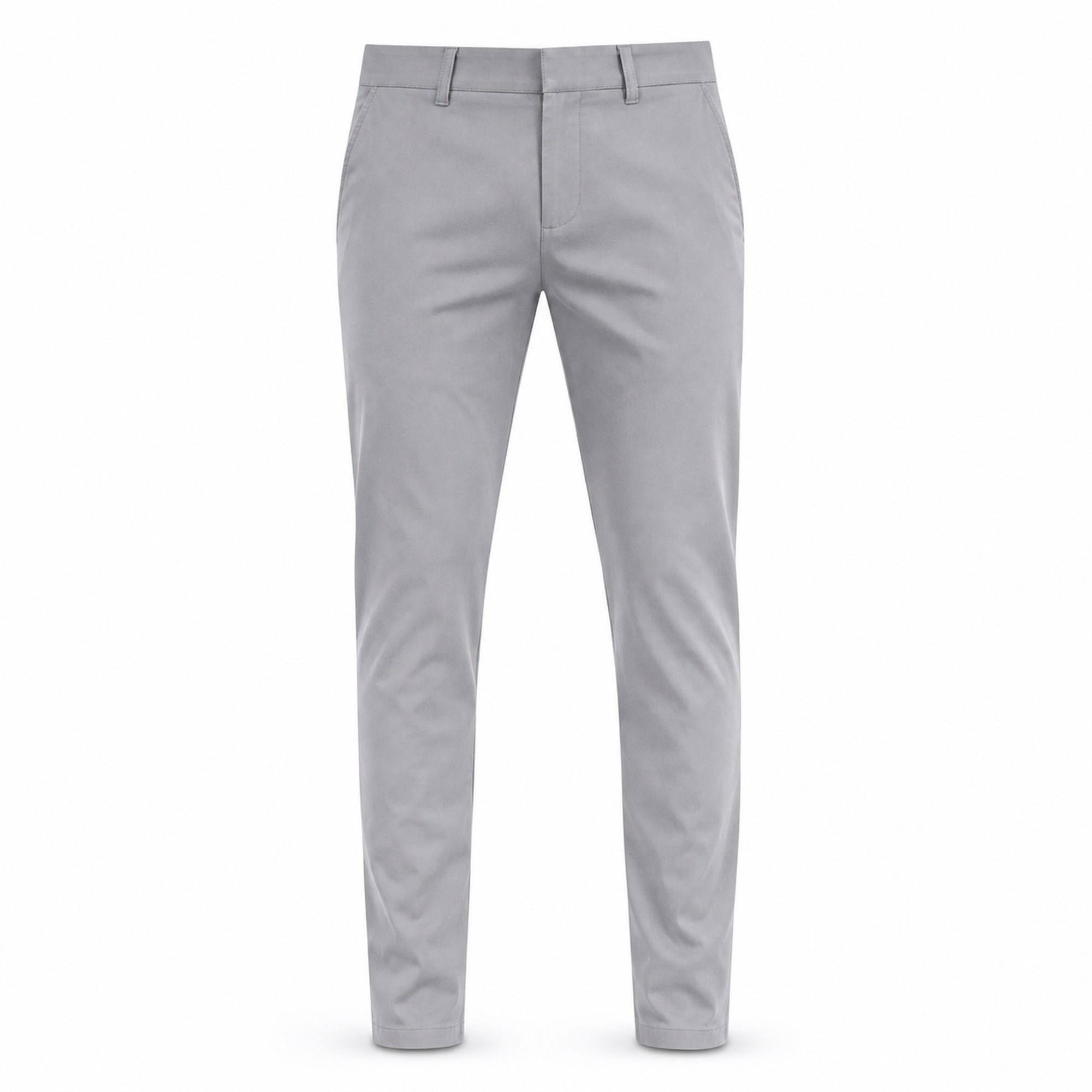 Fiormora men's slim-fit chino trousers – gray front studio