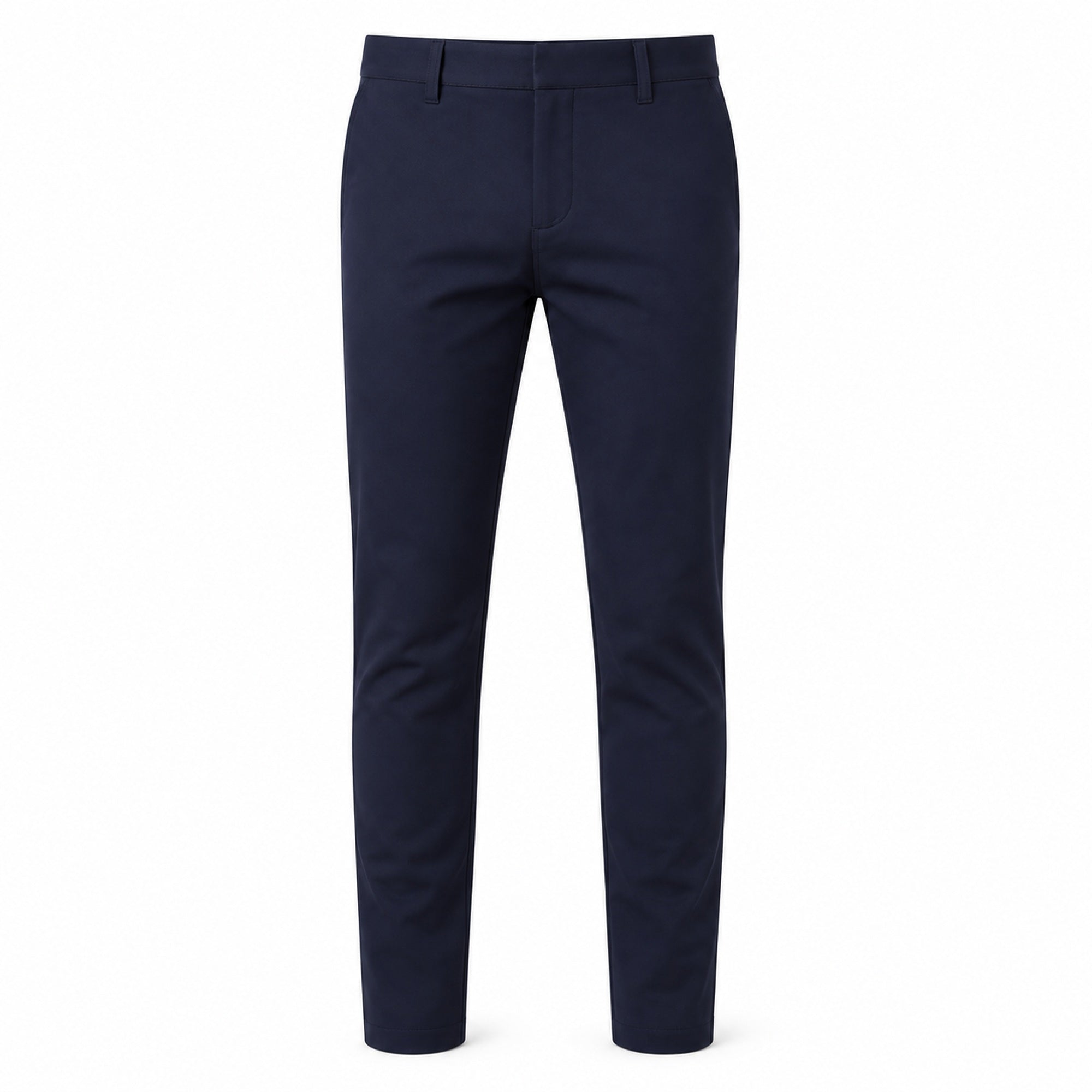 Fiormora men's slim-fit chino trousers – navy front studio