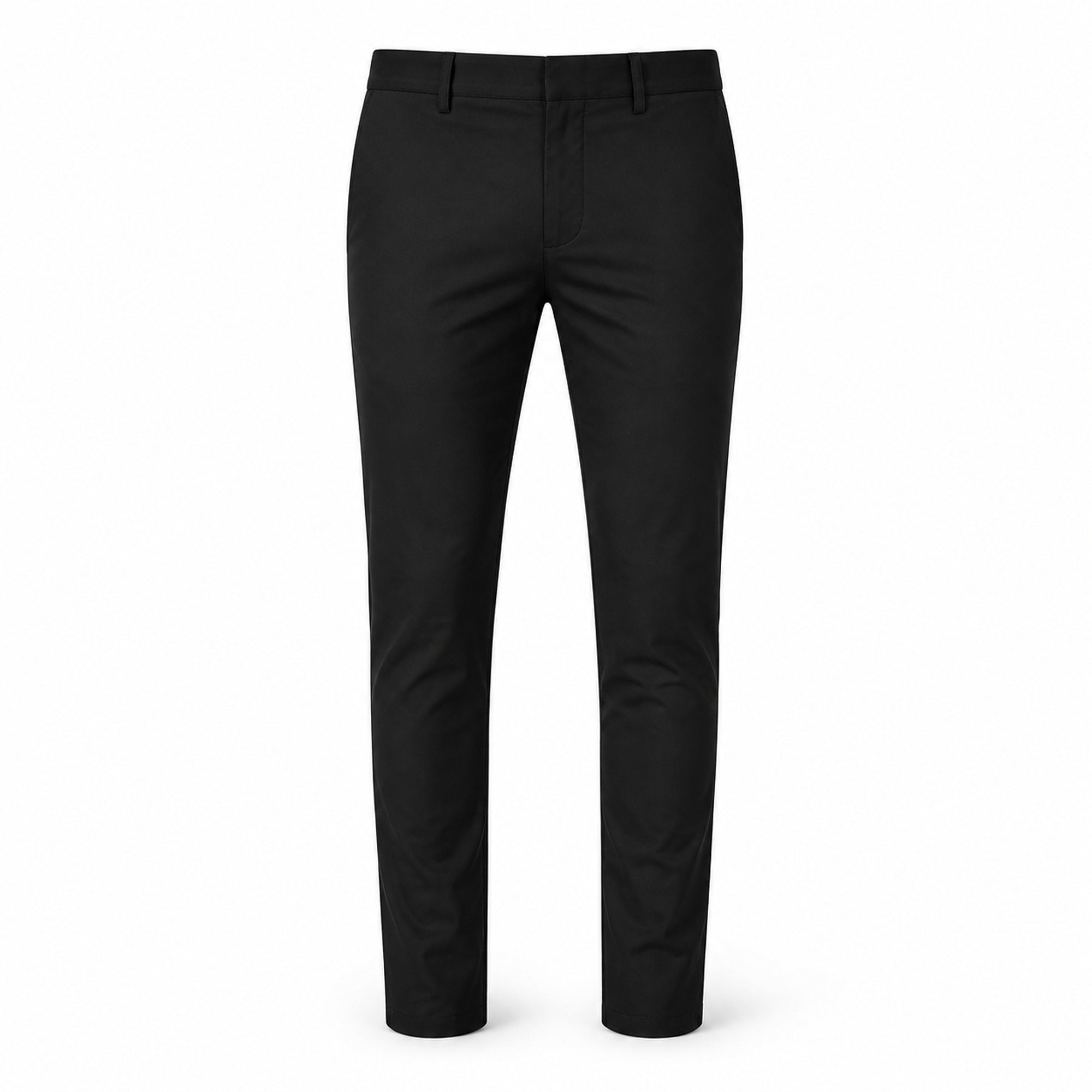 Fiormora men's slim-fit chino trousers – black front studio