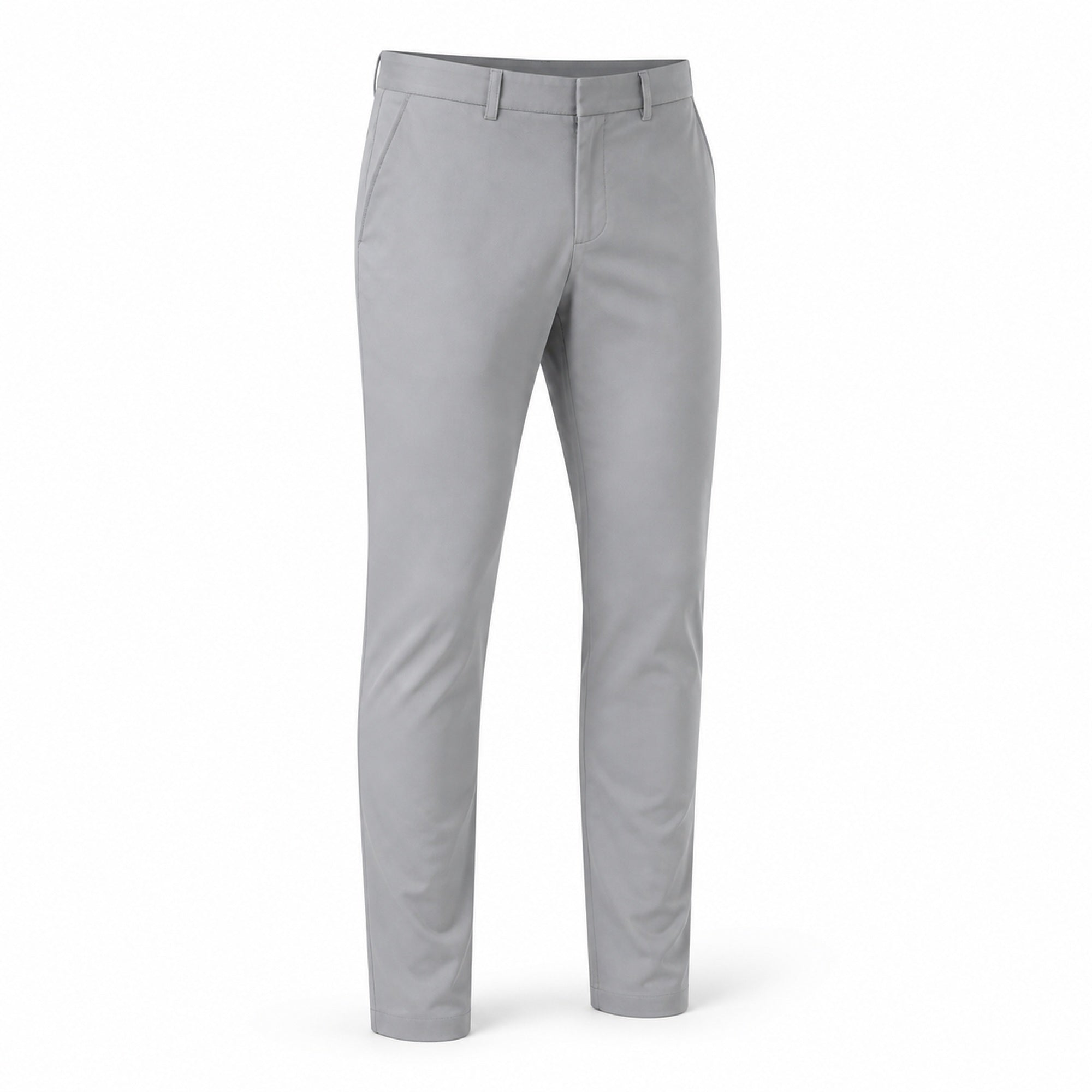 Fiormora men's slim-fit chino trousers – gray three-quarter studio