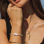 Fish and Freshwater Pearl Pendant Necklace