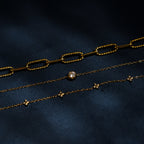 Bruce & Co Quatrefoil Zircon Station Bracelet, Steel
