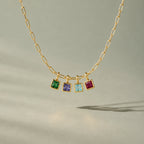 Bruce & Co Paperclip Birthstone Necklace