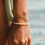 Bruce & Co Freshwater Pearl Bracelet, 16–20 cm, Steel
