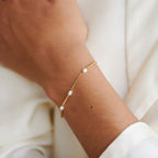Bruce & Co Lovina – Freshwater Pearl Station Bracelet, 16 cm