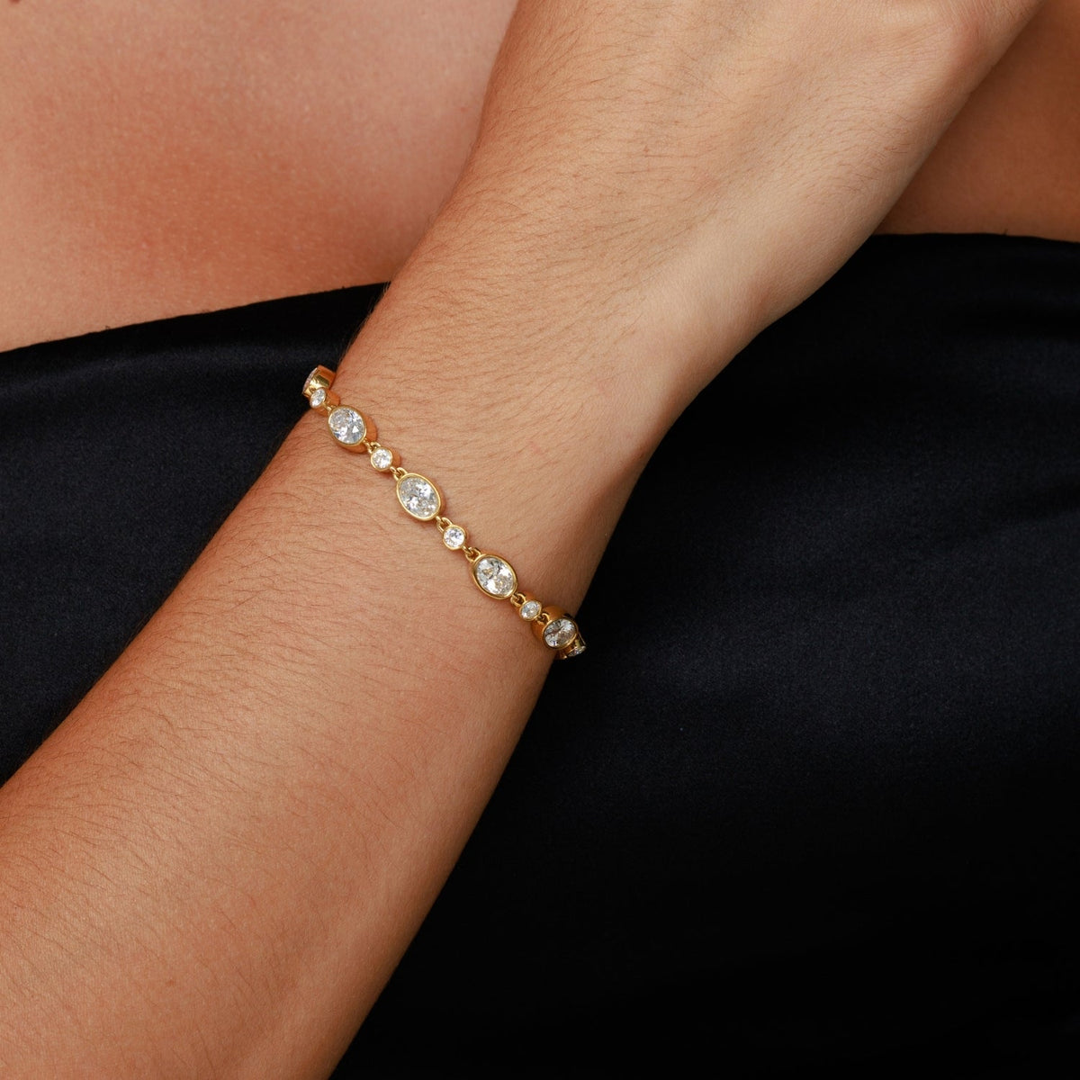 Bruce & Co Aura – Bezel Set Zircon Station Bracelet