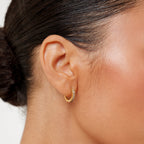 Bruce & Co Lumière – White Zircon Hoop Earrings, 13 mm