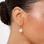 Bruce & Co Freshwater Pearl Cluster Hoop Earrings, 12 mm