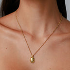 Bruce & Co Scarab Pendant Necklace, 22 mm, Steel