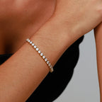Bruce & Co Zircon Tennis Bracelet, 4.1 mm Stones, Steel