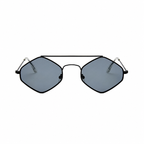 DOHA black frame black lens front view on pure white