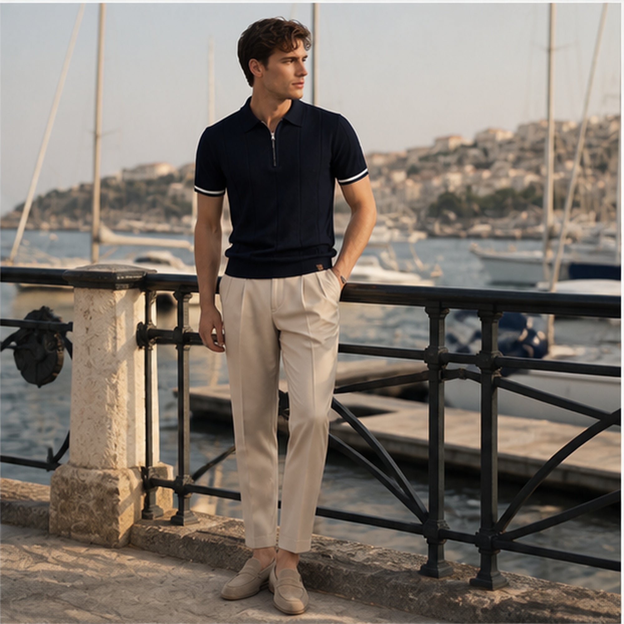 Galsaro men's smart casual set at marina