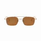GENEVA champagne frame brown lens front view on pure white