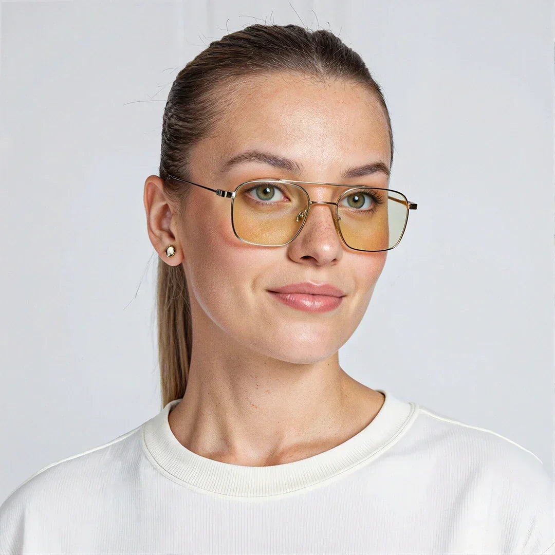 Polarized UV400 Rectangular Metal Sunglasses – GENEVA