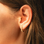 Bruce & Co Glacier – Clear Zircon Oval Huggie Earrings