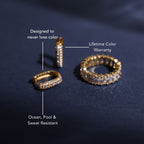 Bruce & Co Glacier – Clear Zircon Oval Huggie Earrings