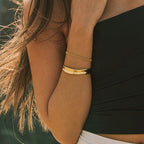 Bruce & Co Sol – Sculpted Polished Open Cuff Bracelet