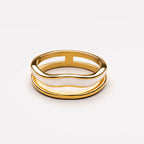 Bruce & Co Sirocco – Openwork Double Wave Band Ring