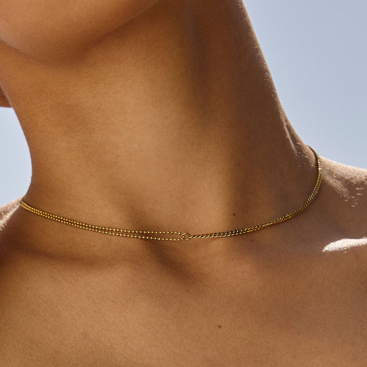 Bruce & Co Double Trouble – Split Chain Choker, 39 cm