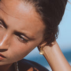 Fan Charm Hoop Earrings, 17 mm — Boho