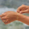 Bruce & Co Herringbone and Beaded Layered Bracelet