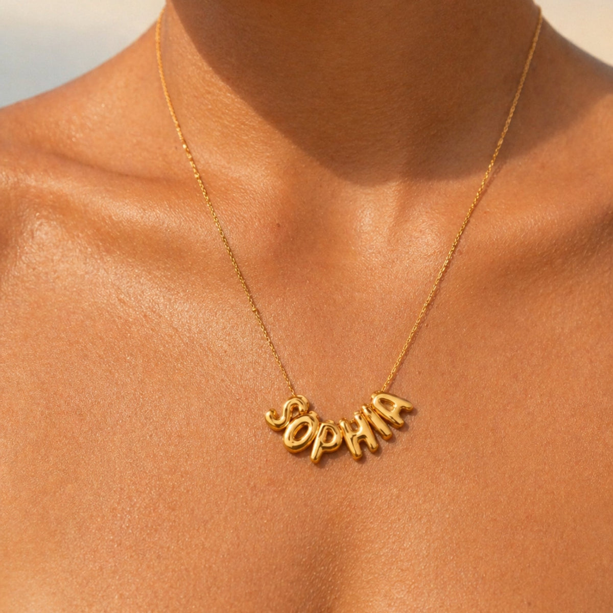 Bruce & Co Bubble Name Necklace