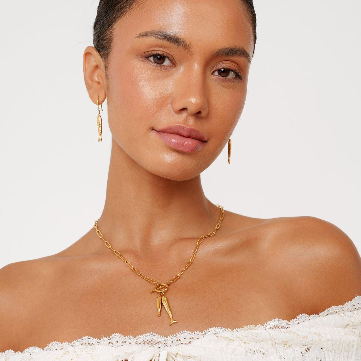 Bruce & Co Cala – Two Fish Pendant Necklace, 45 cm