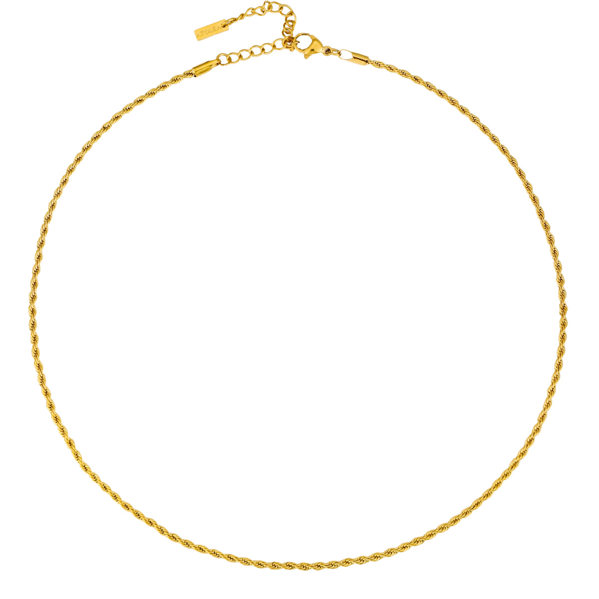Bruce & Co Calvi – Rope Chain Necklace, 2 mm × 39 cm