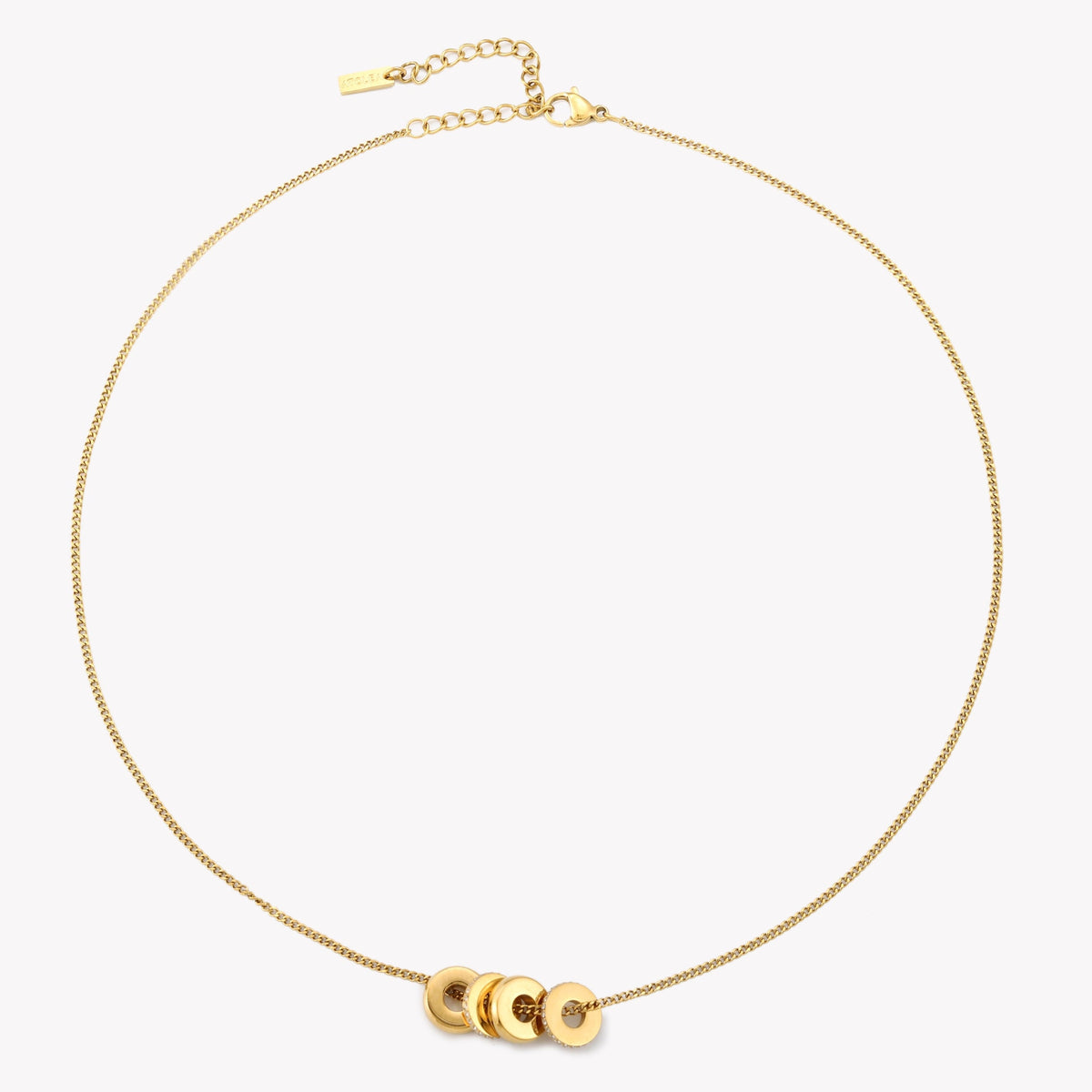 Bruce & Co Monte Carlo – Triple Ring Zircon Necklace