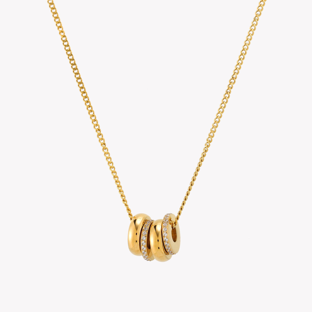 Bruce & Co Monte Carlo – Triple Ring Zircon Necklace