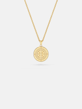 Bruce & Co Men’s Compass Pendant Necklace, 14K Gold-Plated Steel