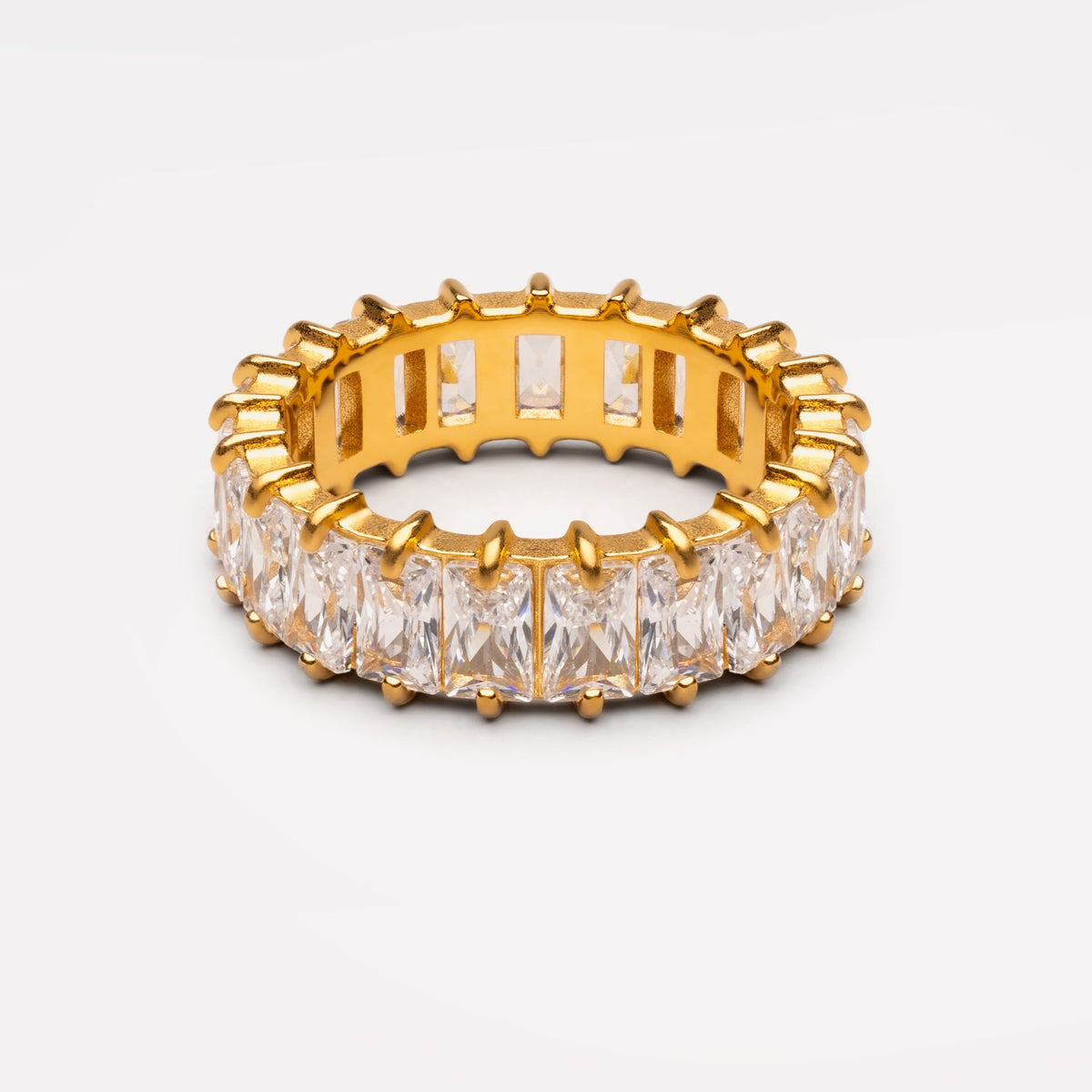 Bruce & Co Rectangular Zircon Eternity Ring, 6.7 mm