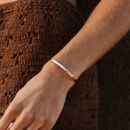 Bruce & Co Hammered Open Cuff Bracelet, 4.4 mm, Steel